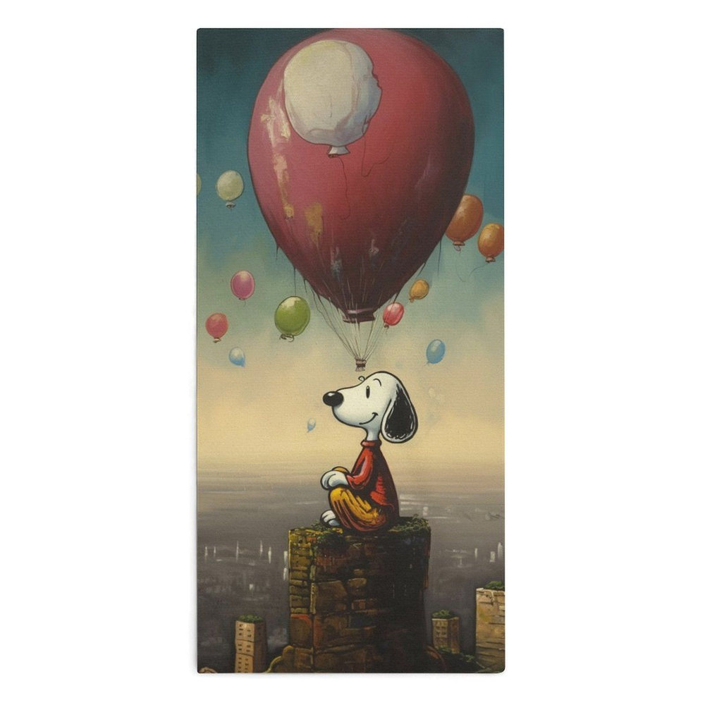 SNOOPY Полотенце для лица, рук, Микроволокно, 30x70 см, разноцветный, 1 шт.  #1