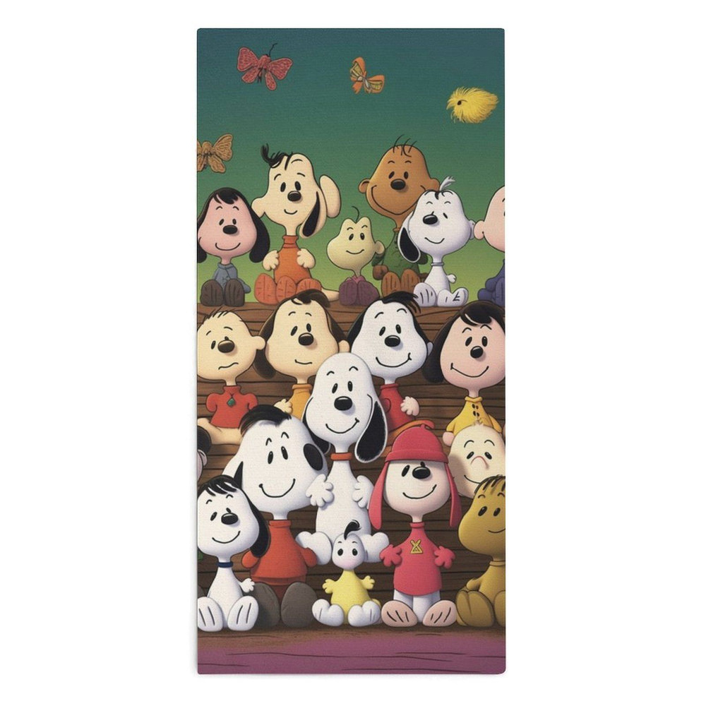 SNOOPY Полотенце для лица, рук, Микроволокно, 30x70 см, разноцветный, 1 шт.  #1