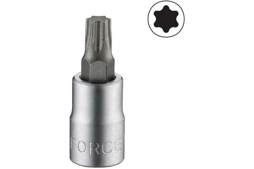 Головка бита 1/4'" (Т10  L32 мм 6 граней) FORCE