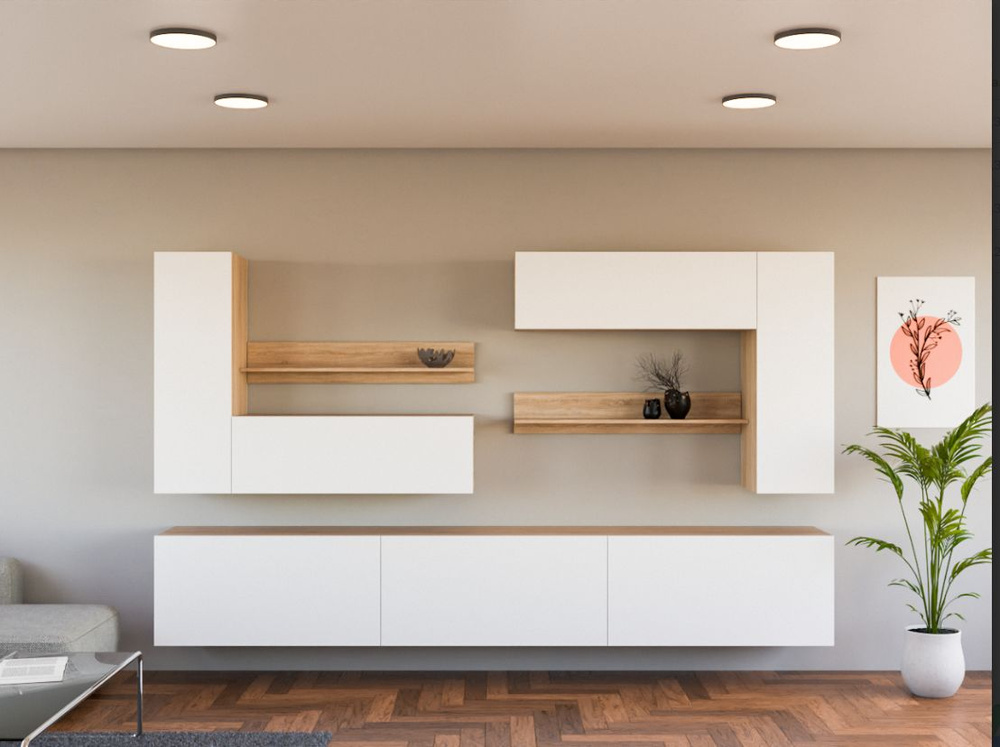 Гостиная Капелла Белый/Дуб сонома #1