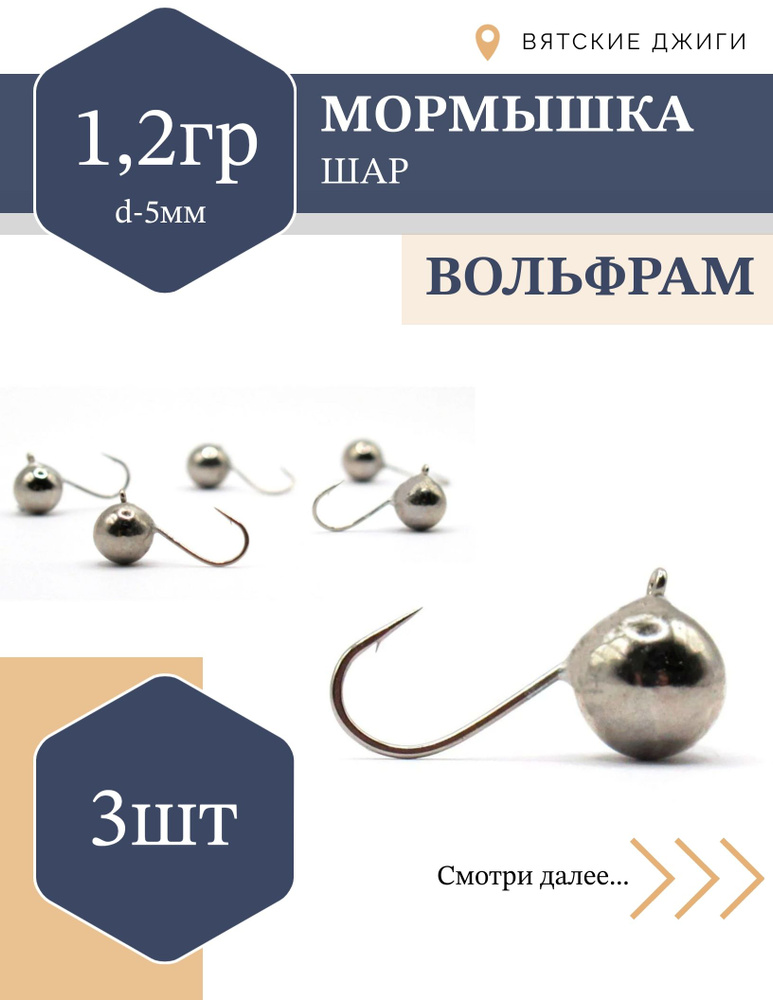 Мормышки вольфрамовые Шар #1