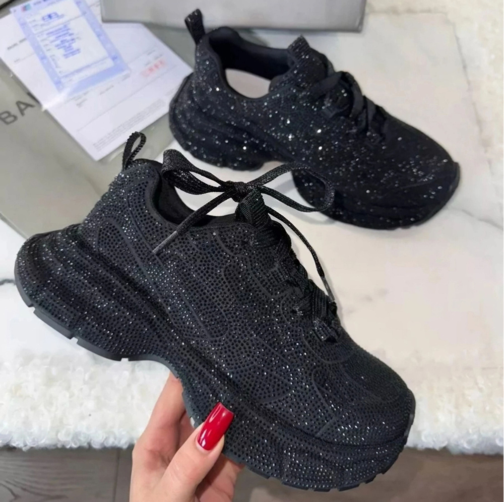 Кроссовки Balenciaga Кроссовки женские со стразами #1