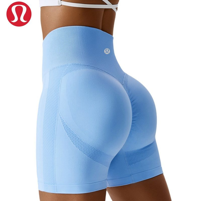 Шорты облегающие Lululemon Женские брюки для йоги и фитнеса с высокой талией -облегающие компрессионные #1