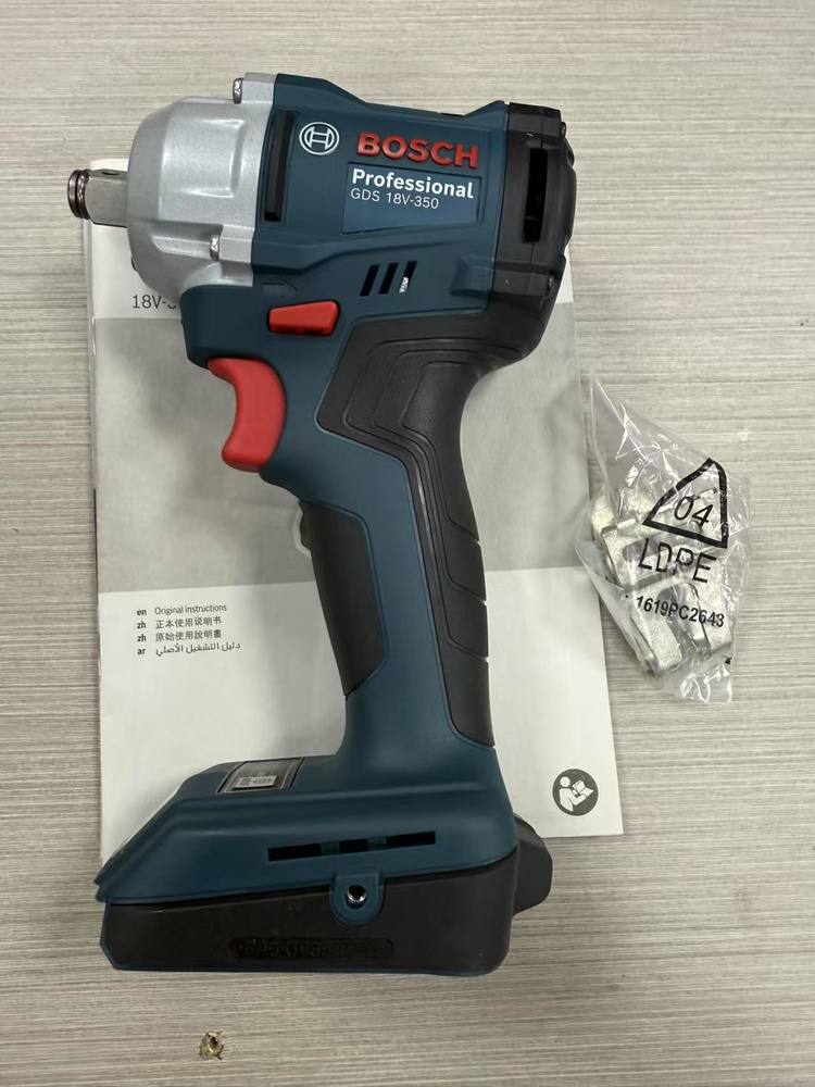 Профессиональный аккумуляторный ударный гайковерт Bosch GDS18v-350, квадрат 1/2 дюйма, бесщеточный двигатель, #1