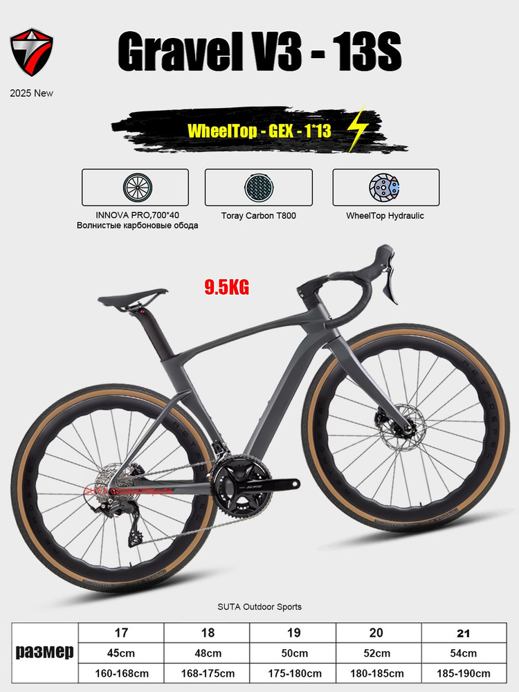 TWITTER BIKE Велосипед Гравийный, Gravel V3 WheelTop GEX-13