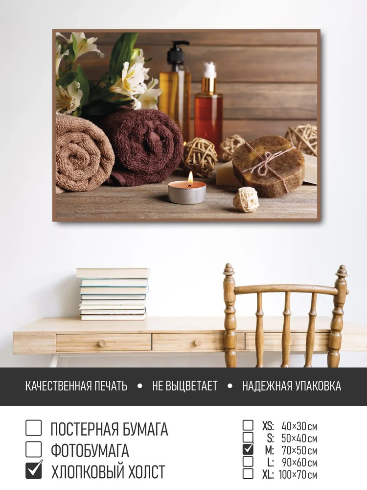 Постер на холсте Косметика для массажа, 70х50 см ПолиЦентр #1