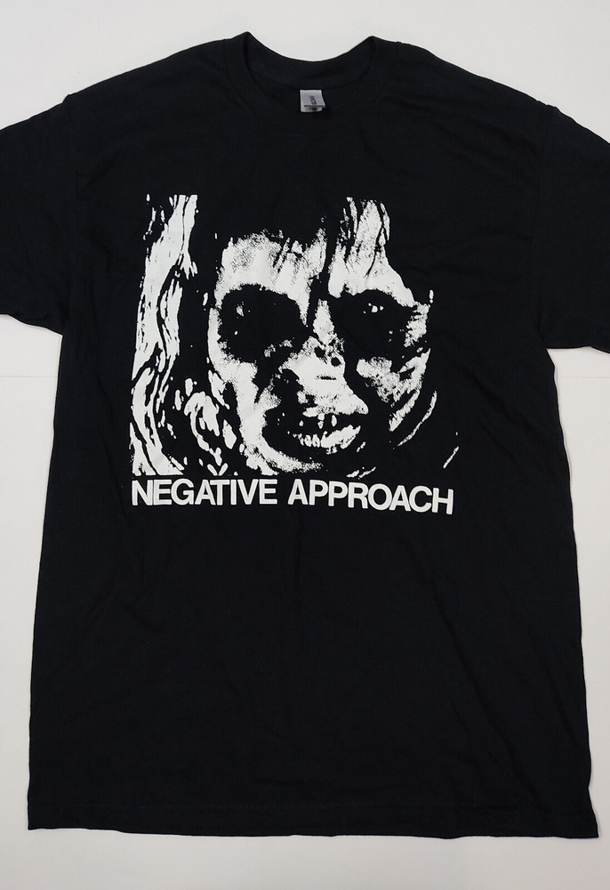 Футболка Футболка Negative Approach Hardcore Punk Band Black Hand Pulled Silkscreen Print #1