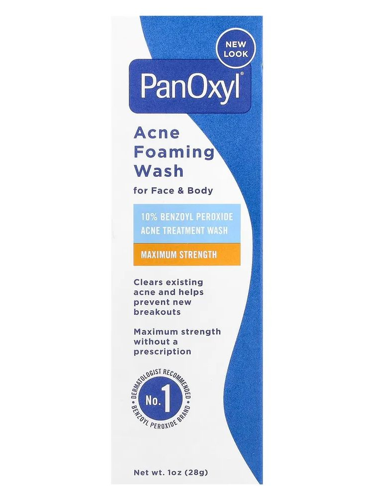 PanOxyl, Пенка для умывания от акне, перекись бензоила 10% максимальной концентрации, 28 г (Паноксил) #1