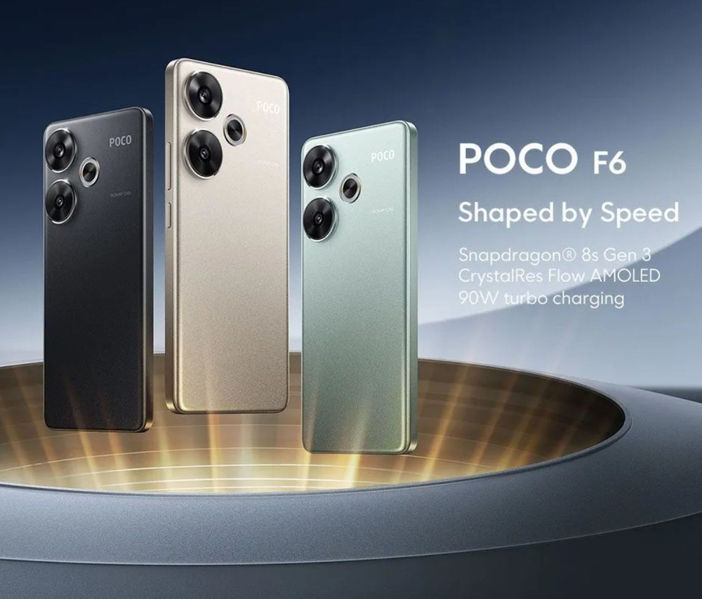 Xiaomi Смартфон Poco F6 Global 12/256 ГБ, Nano-SIM, черный матовый #1