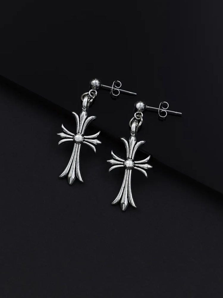 Серьги кресты chrome hearts #1
