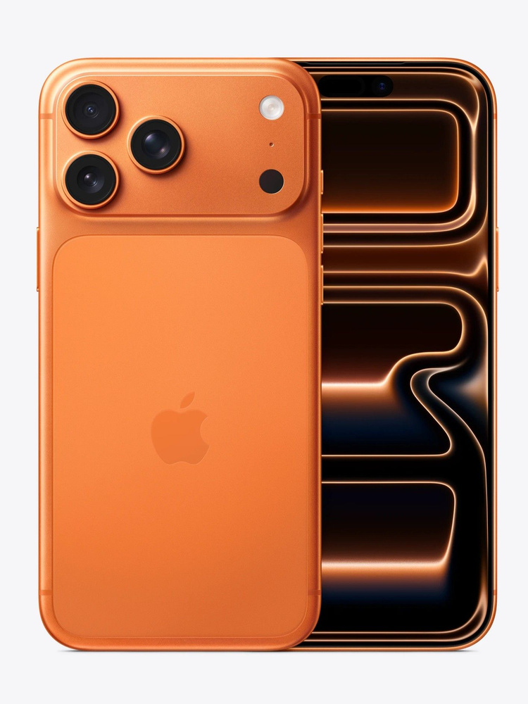 Apple Смартфон iPhone 17 Pro Max SIM+eSIM 12/1 ТБ, Nano-SIM, оранжевый #1