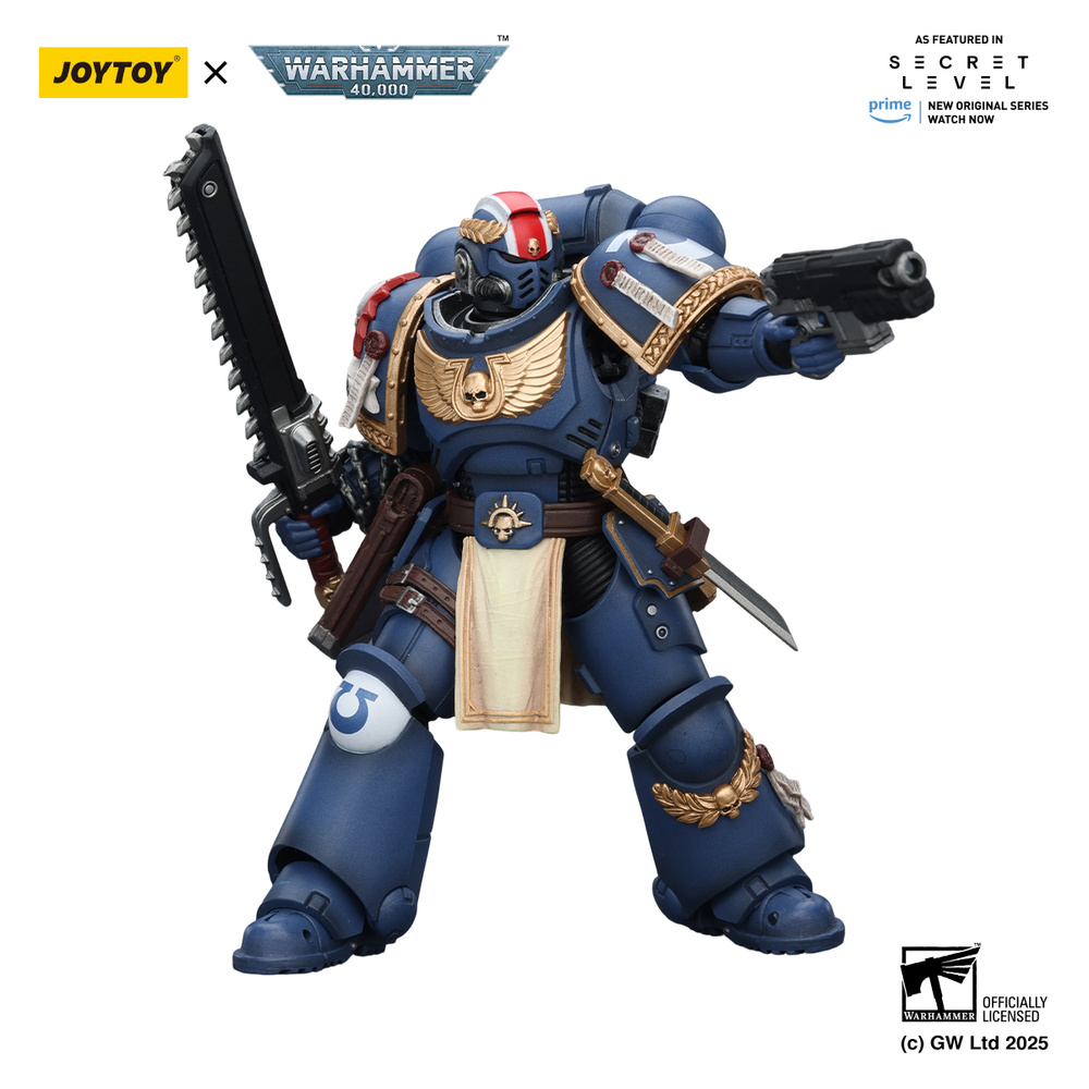 LEBOO JOYTOY Warhammer 40k 1/18 Action Figure - Ultramarines Capo Bibliotecario Tigurius, Licenza Originale, Altamente Articolata, Collezione