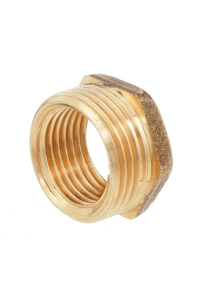 Футорка БАЗ 1/2"х3/4", латунь, резьба внутренняя/наружная #1