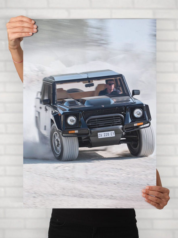 Плакат на стену для интерьера Легенды Авто (Ламборгини LM002 - Lamborghini LM002 2) - Постер по машине #1