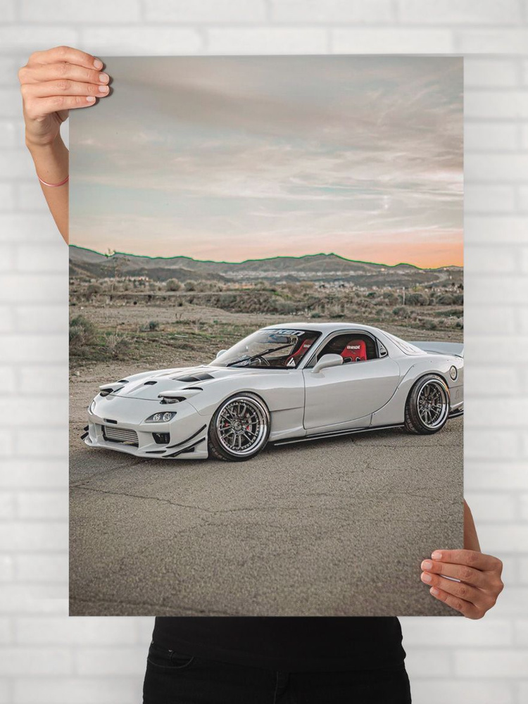 Плакат на стену для интерьера Легенды Авто (Мазда RX7 - Mazda RX7 6) - Постер по машине формата A1 (61x84 #1