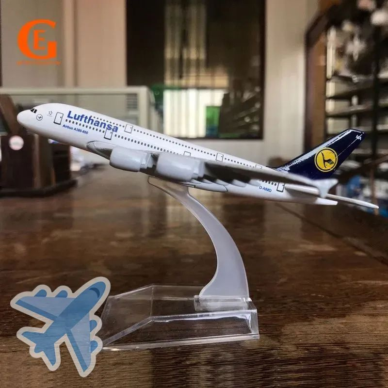 Металлический Модель Самолета Аэробус 380, Германия Люфтганза А380 #1