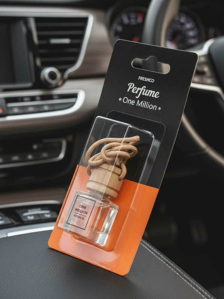 Ароматизатор Freshco подвесной бочонок Perfume One Million AR1FP004, стойкий парфюм для автомобиля #1