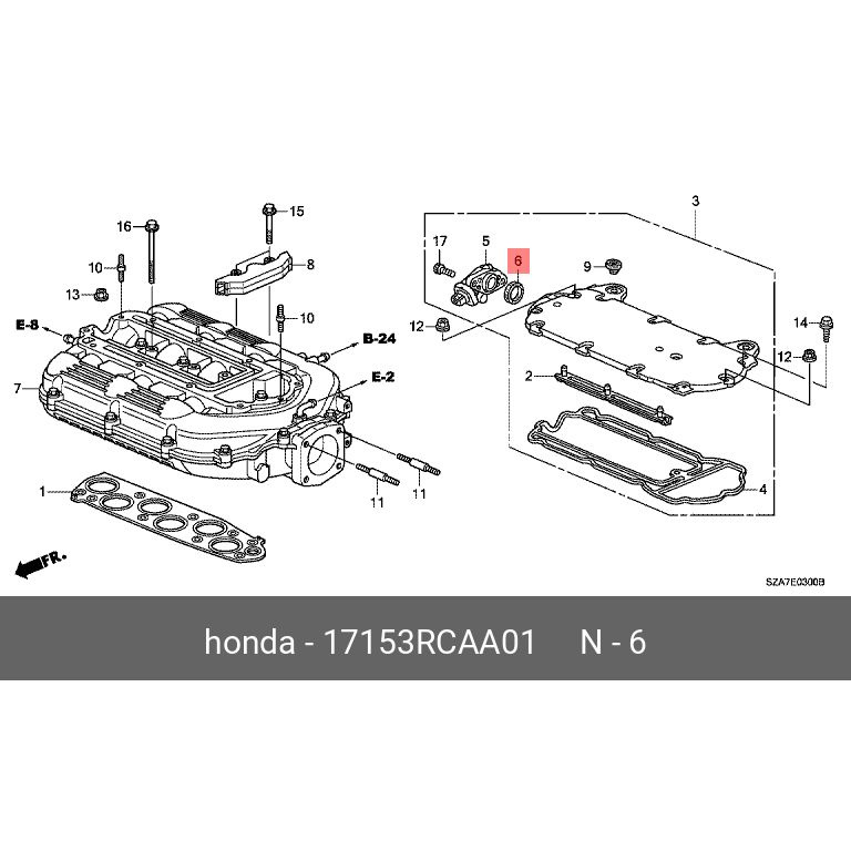 Кольцо уплотнительное HONDA 17153-RCA-A01 #1