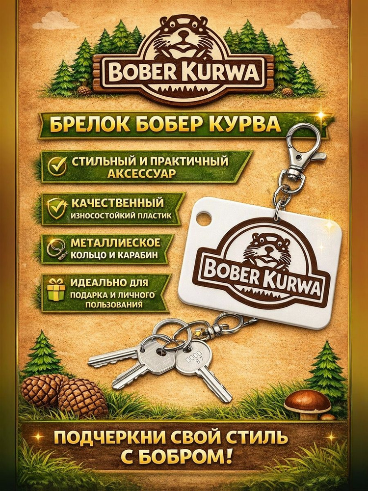 Брелок бобр #1