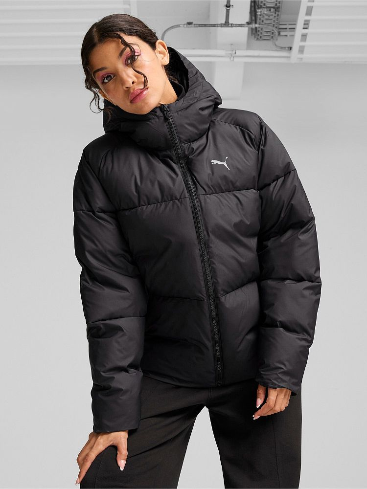 Куртка PUMA Poly Puffer Jacket демисезонная осенняя с капюшоном #1
