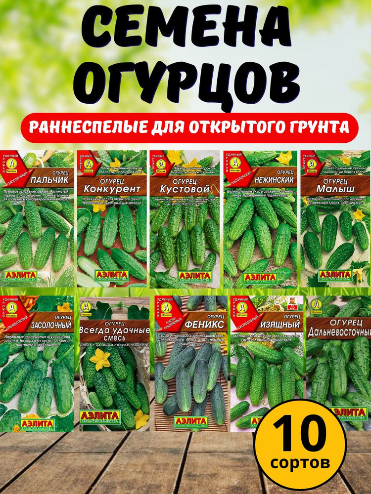 Набор семян огурцов 10 сортов #1