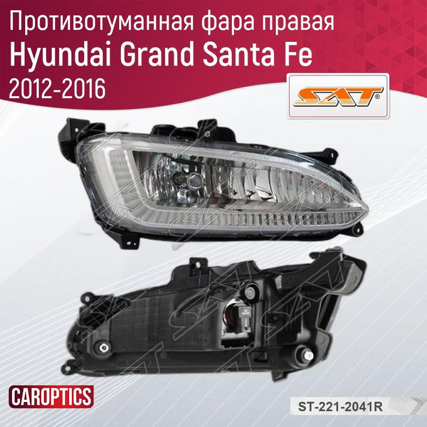 Фара противотуманная (Слева/ Без ДХО) Hyundai Santa Fe 12-15 / Grand Santa Fe 13-16