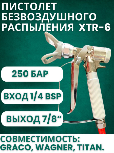 Пистолет безвоздушного распыления Gross-Master XTR-6, 250 bar купить на ...