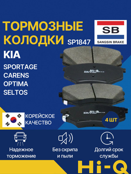 HI-Q Колодки тормозные передние