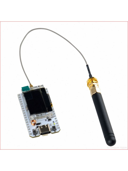 LilyGO T3-S3 LoRa 868MHz - ESP32-S3 - SX1262 - 0.96 Inch OLED Display Measurements From Front View 1500x1500