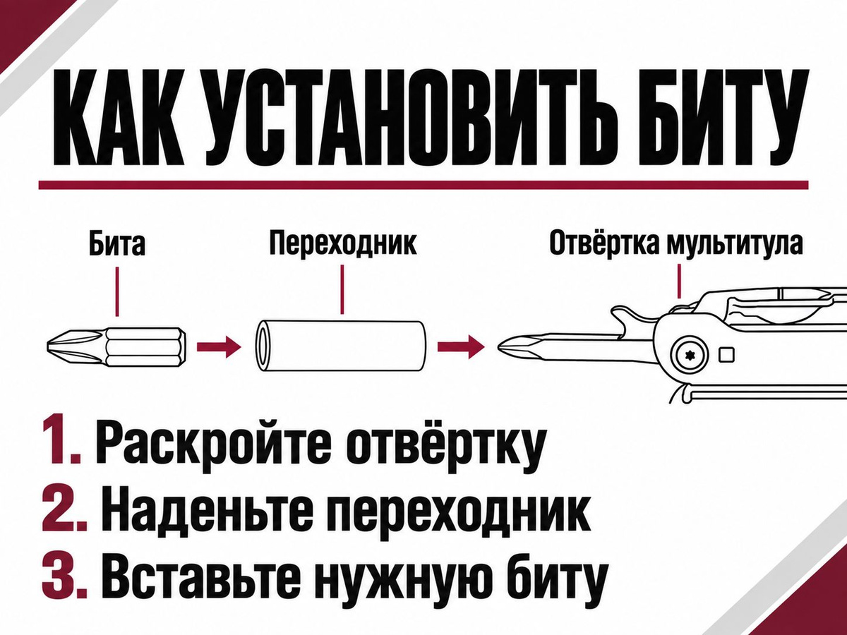 Установка биты