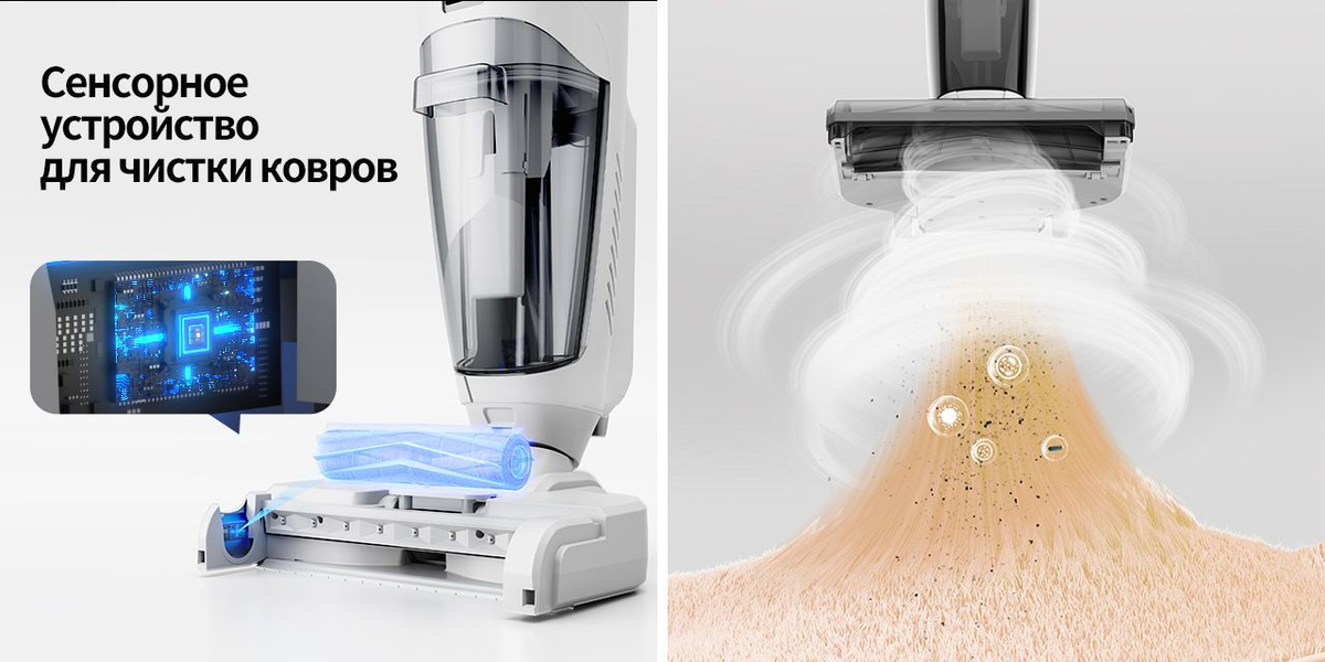 Вертикальный моющий пылесос беспроводной Neatsvor T35(RU),сухая и ...