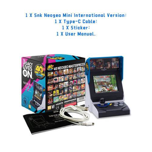 NEOGEO mini игровая консоль комплект , Предустановлено 40