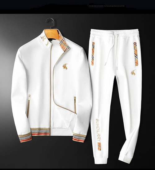 Костюм спортивный Мужской Burberry Повседневный белый, размер 52