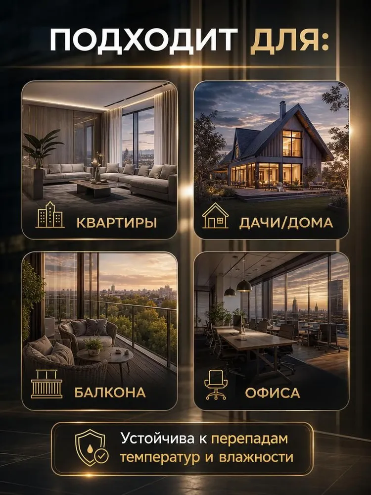 Солнцезащитная плёнка, 1х3м, толщина 12 мкм зеркальная, 1x3 м, фото 2