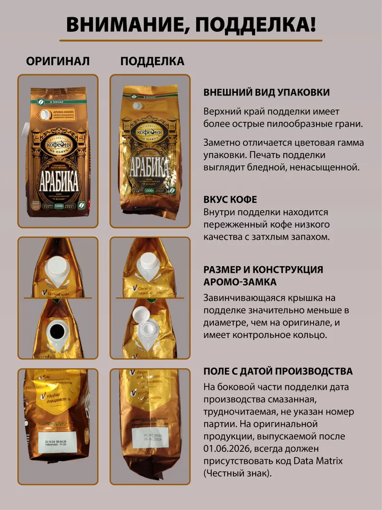 Arabica qahva donalari 1 kg
