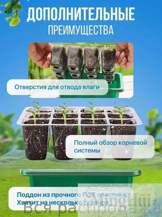 Парник, теплица мини 0.22х0.18х0.158 м abs пластик, 0.22x0.18x0.158 м, фото 3