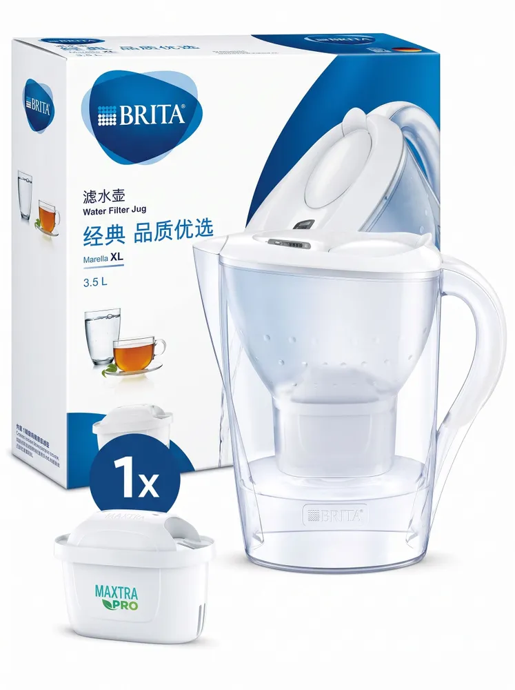 Фильтр для воды кувшин Брита Marella XL 3.5 белый + 1 шт сменный картридж для воды Brita MAXTRA Универсальный, 1 шт, фото 3