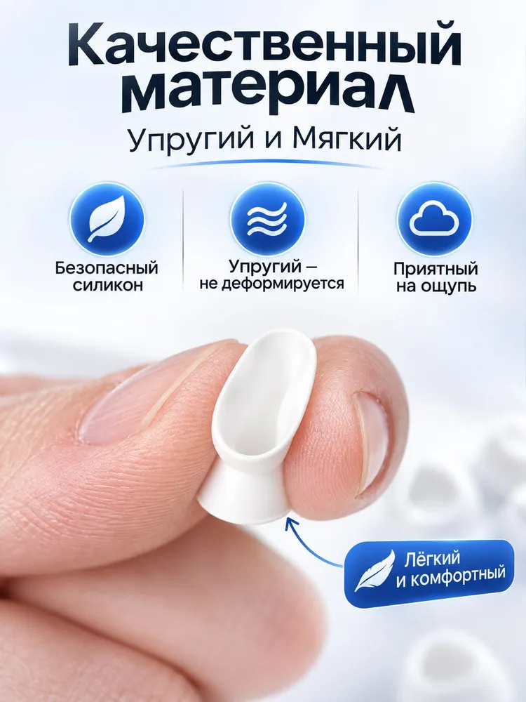 Амбушюры для наушников Airpods Pro 1 и 2 (3 размера S/M/L), силиконовые насадки, вкладыши, вариант, фото 3
