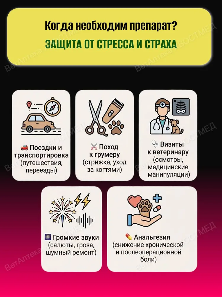 Габапентин - АСТРА 300 мг для собак и кошек от 10 кг, 10 таблеток (1 блистер), 10 кг, фото 2