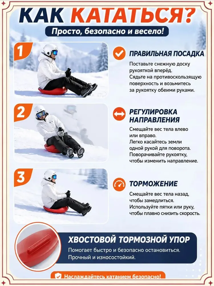 Санки детские, длина: 53.5 см, ширина: 31 см, вариант, фото 6