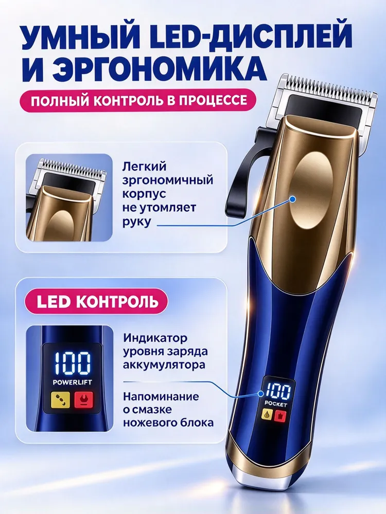 Мощная профессиональная машинка для стрижки собак и кошек, вариант, фото 6