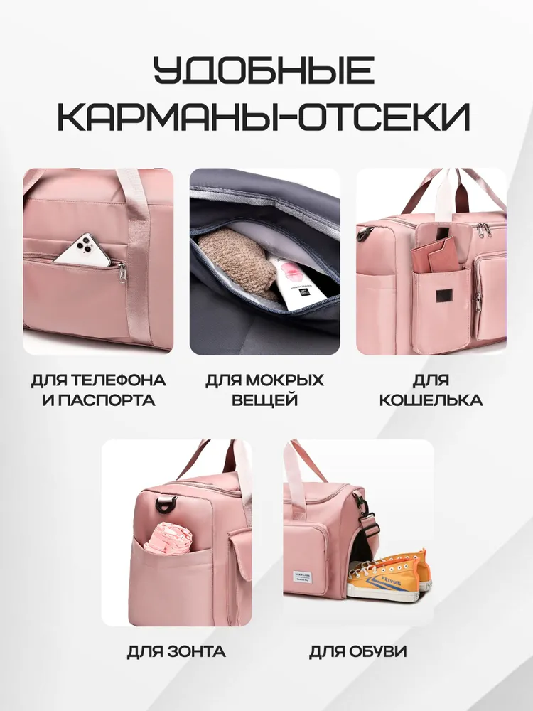 Дорожная сумка для фитнеса и отдыха, вариант, фото 3