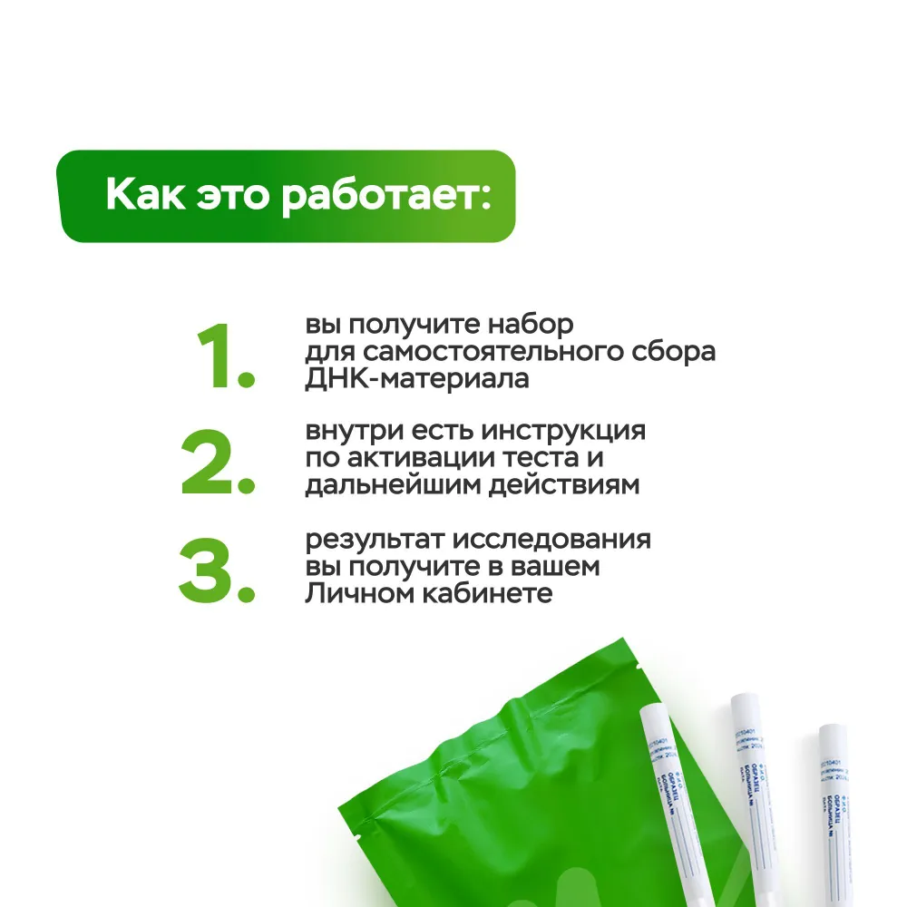 Набор для подготовки к генетическому тестированию ДНК-тест MyGenetics, Женское здоровье +, вариант, фото 4