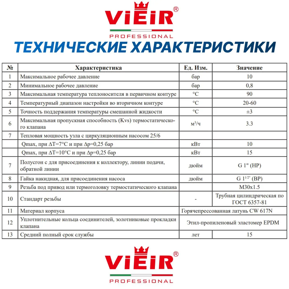 Смесительный узел для теплого пола, вариант, фото 3