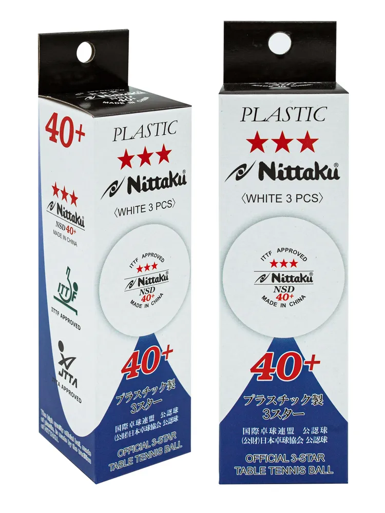Мячи для настольного тенниса NITTAKU 3*** NSD 40+, белые, 3 шт., 3 шт, фото 4