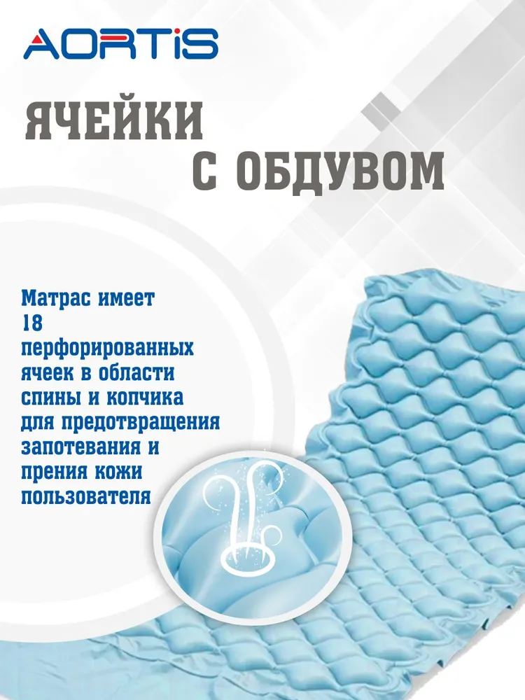 Матрас противопролежневый AORTIS ячеистый с перфорацией M130LPS, вариант, фото 3