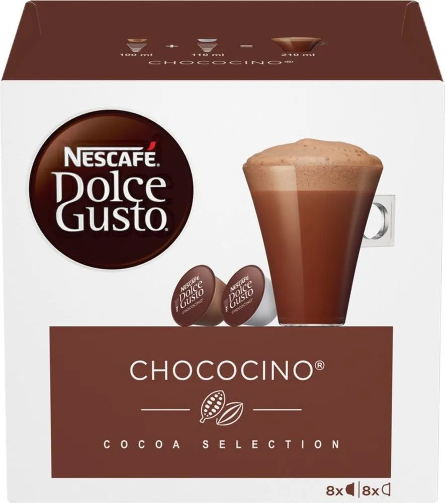 Горячий шоколад капсульный Nescafe Dolce Gusto Chococino, для системы Dolce Gusto, 8 порций, 16 шт, 16 шт