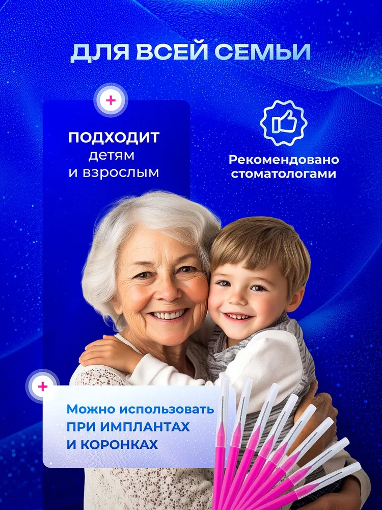 Ершики для брекетов и зубов межзубные 0.6мм, вариант, фото 5