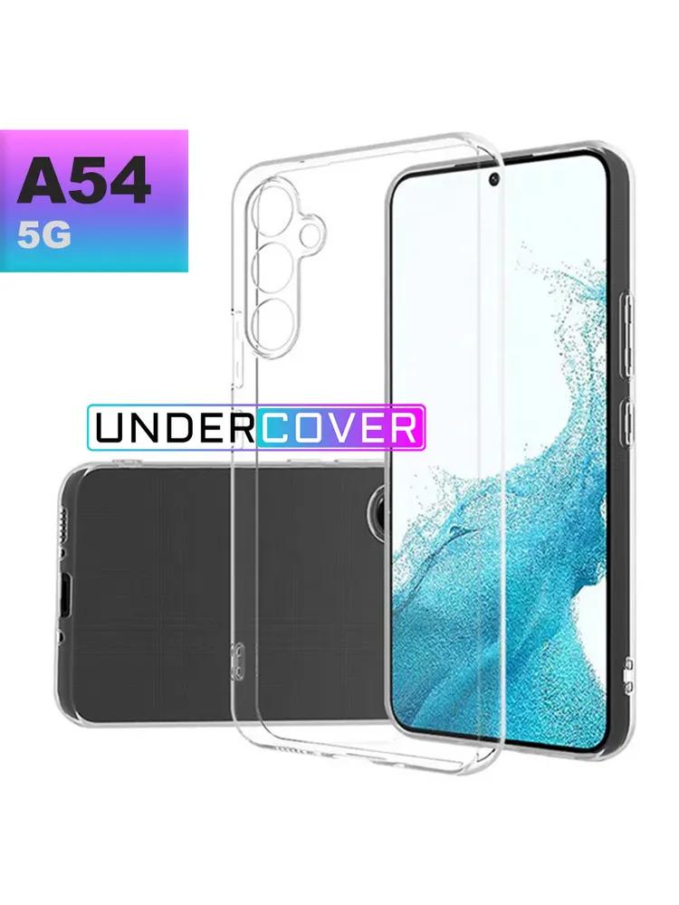 Силиконовый чехол для Samsung Galaxy A54 5G / Прозрачный чехол на Самсунг Галакси А54 с защитой камеры, 5 г