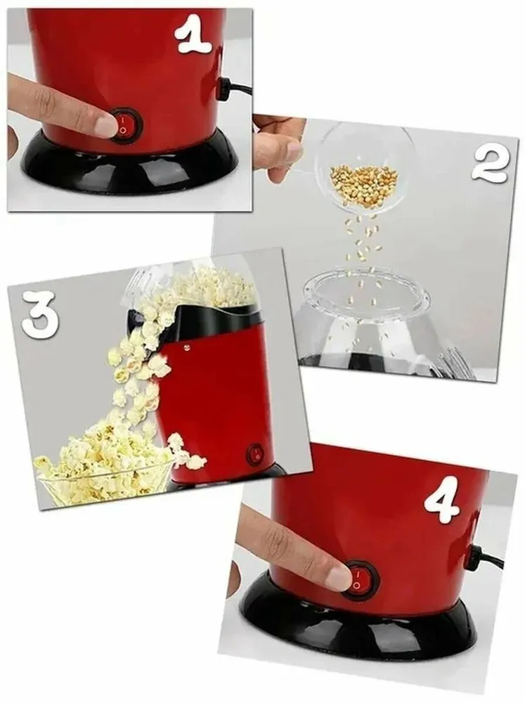 Попкорница для дома. Машина для попкорна Popcorn maker, вариант, фото 5